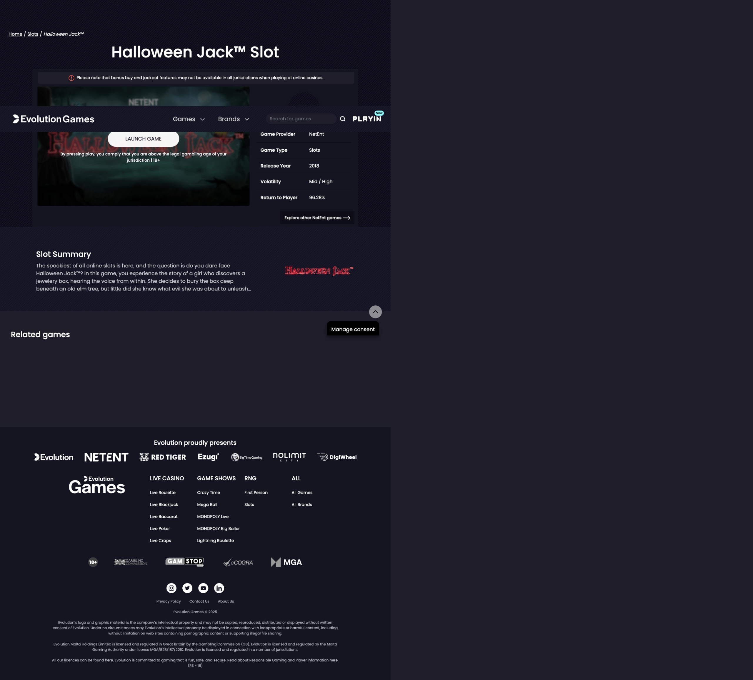Game demo loaded and ready for play