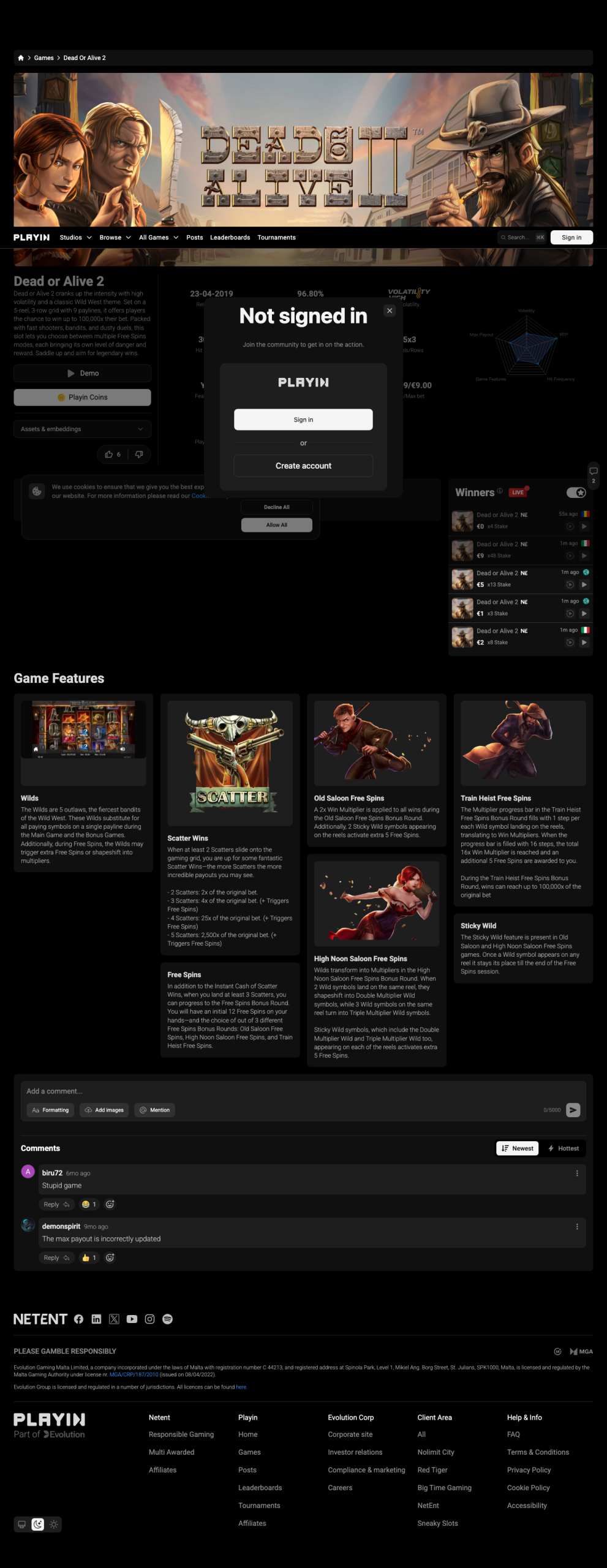 Game demo loaded and ready for play