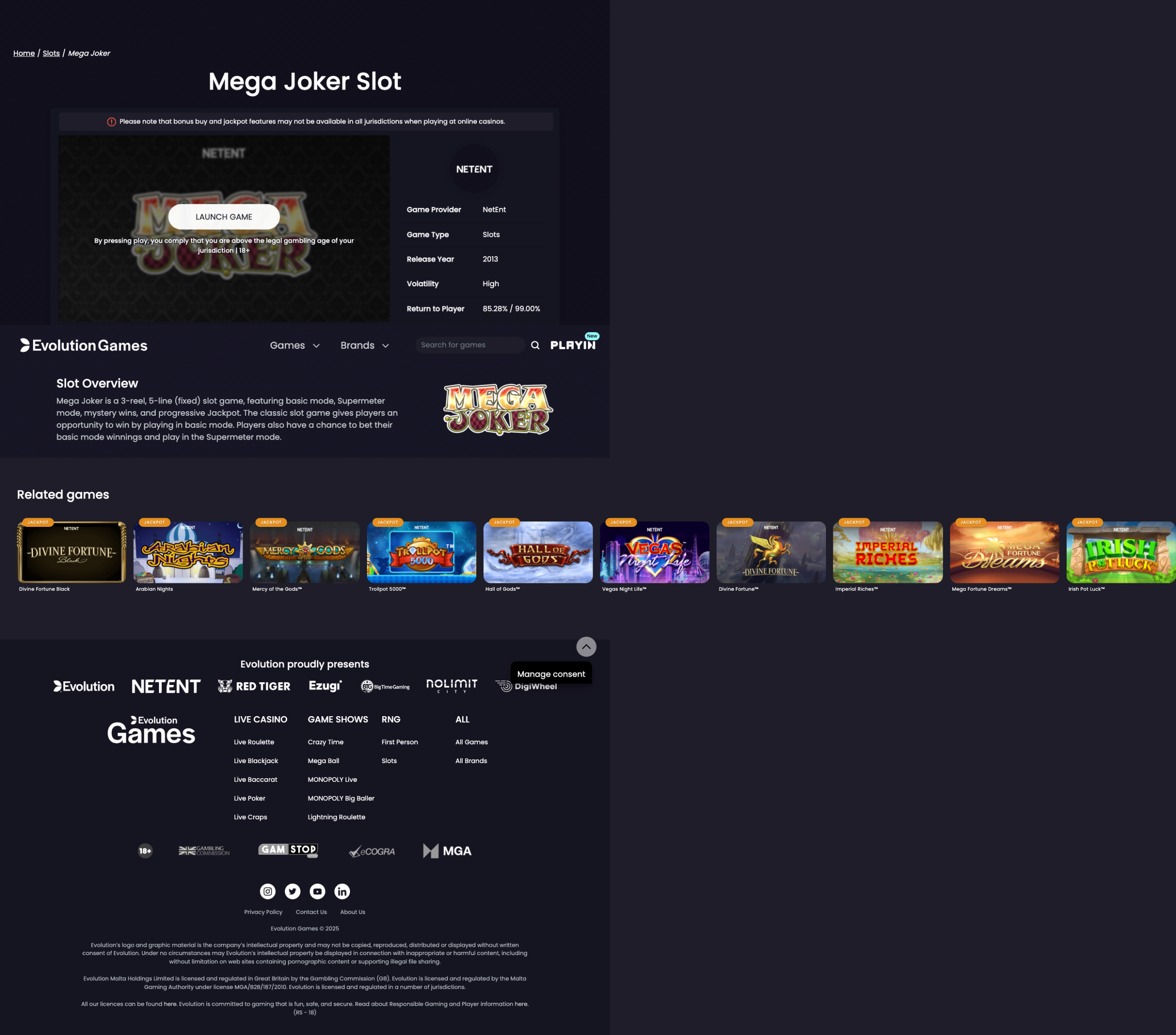 Gameplay during or after a spin