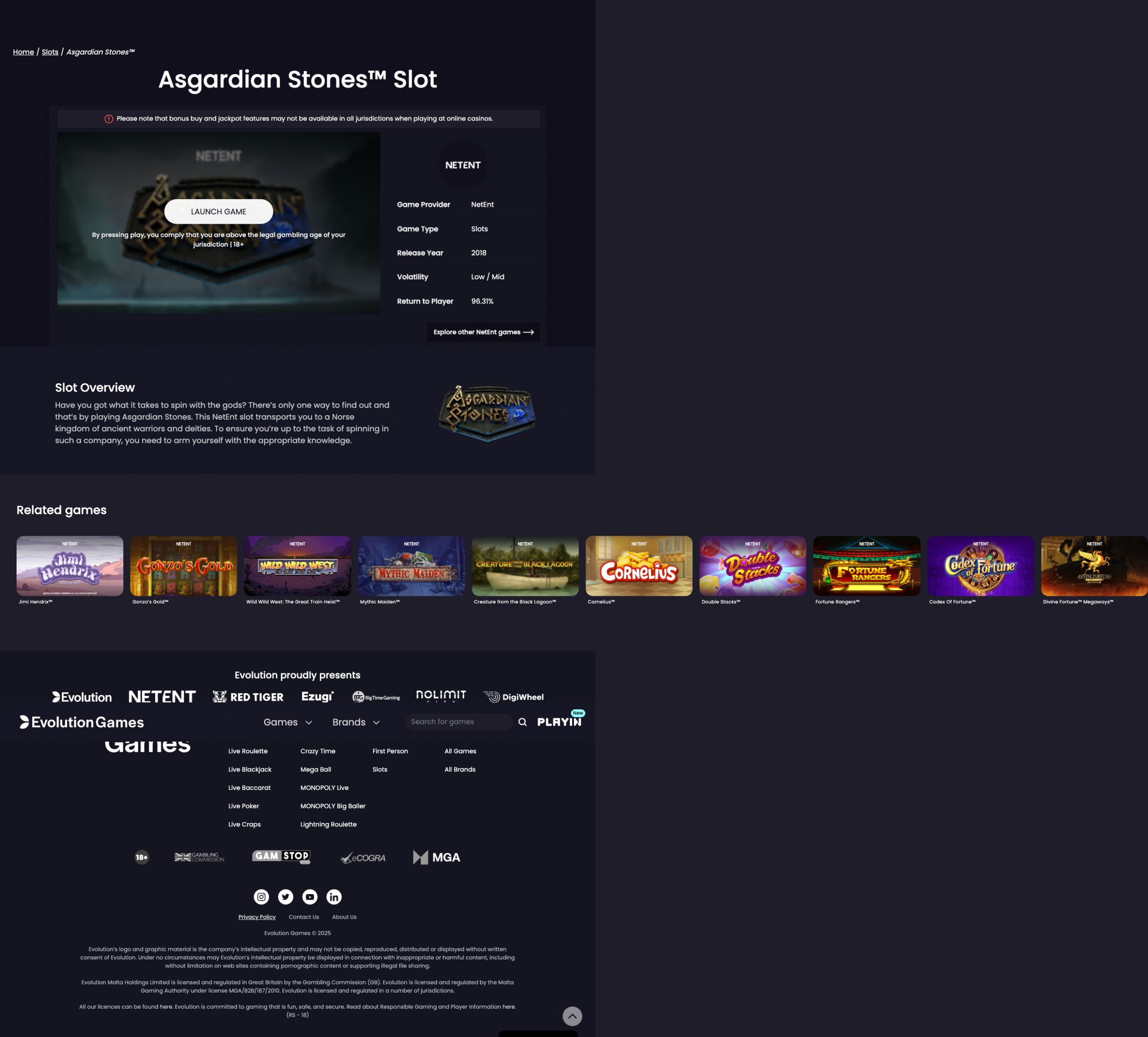 Gameplay during or after a spin