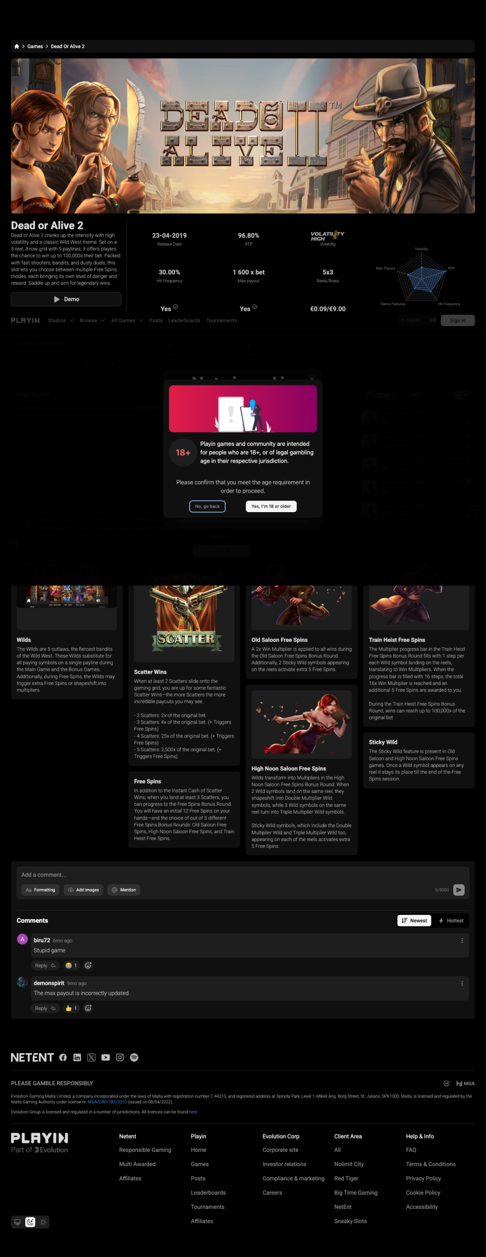 Gameplay during or after a spin